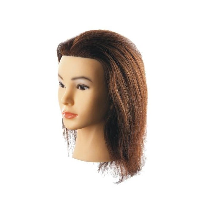 FAMA FABRE Cabeza maniqui academic 30 cm pelo natural 100% con soporte