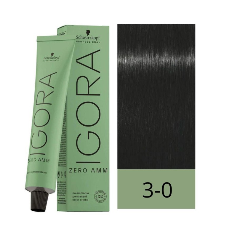 Schwarzkopf Zero Amm Tinte Sin Amoniaco 3-0 Castaño Oscuro 60 ml