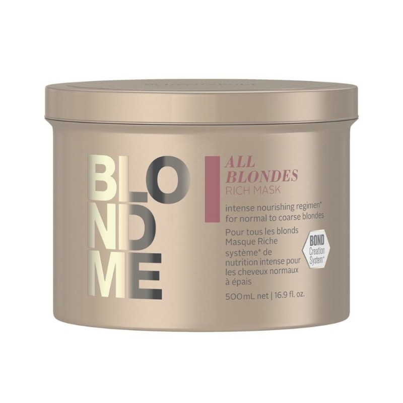 Schwarzkopf Blondme All Blondes Rich Mask Mascarilla Cabello Rubio 500 ml