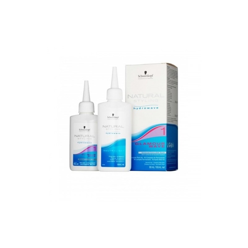 SCHWARZKOPF Natural styling glamour wave. Kit completo de permanente nº 1 cabellos naturales