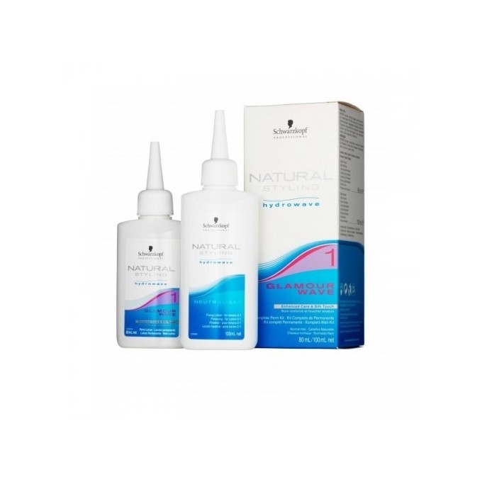 SCHWARZKOPF Natural styling glamour wave. Kit completo de permanente nº 1 cabellos naturales