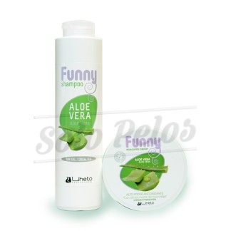 LIHETO Champu funny ALOE VERA sin sal + mascarilla funny aloe vera sin parabenos ni siliconas