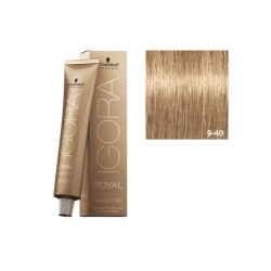 SCHWARZKOPF IGORA ROYAL ABSOLUTES 9-40 RUBIO MUY CLARO BEIGE NATURAL + OXIGENADA 30 VOL.