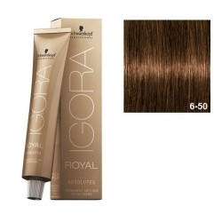 SCHWARZKOPF IGORA ROYAL ABSOLUTES 6-50 RUBIO OSCURO DORADO NATURAL + OXIGENADA 30 VOL.