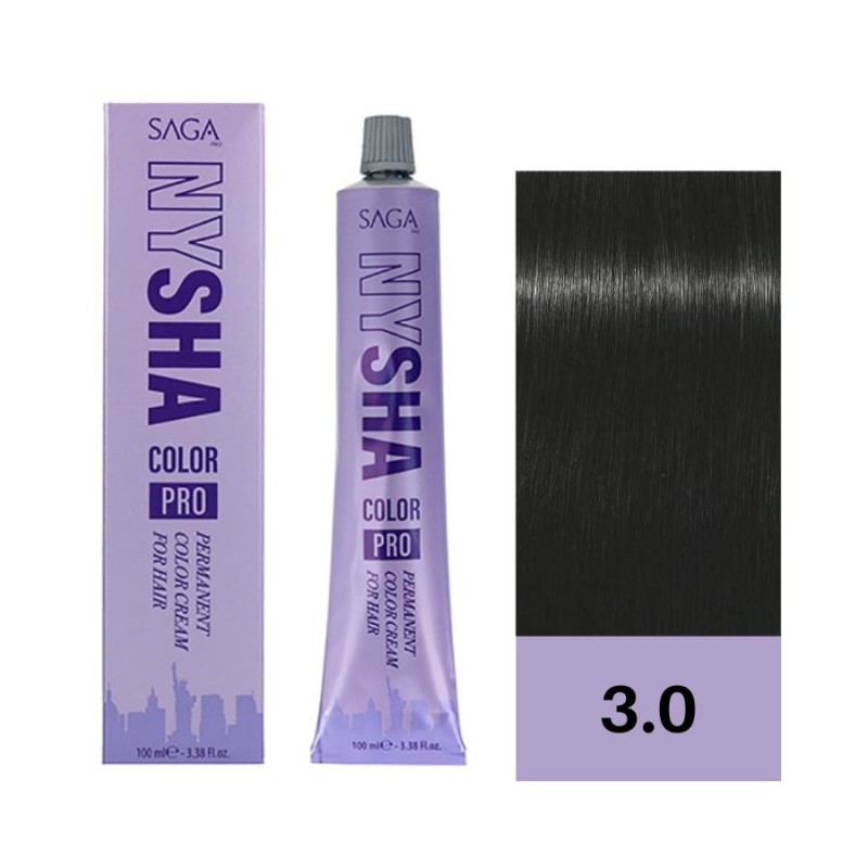 Saga Nysha Color Pro Tinte 3-0 Castaño Oscuro 100 ml