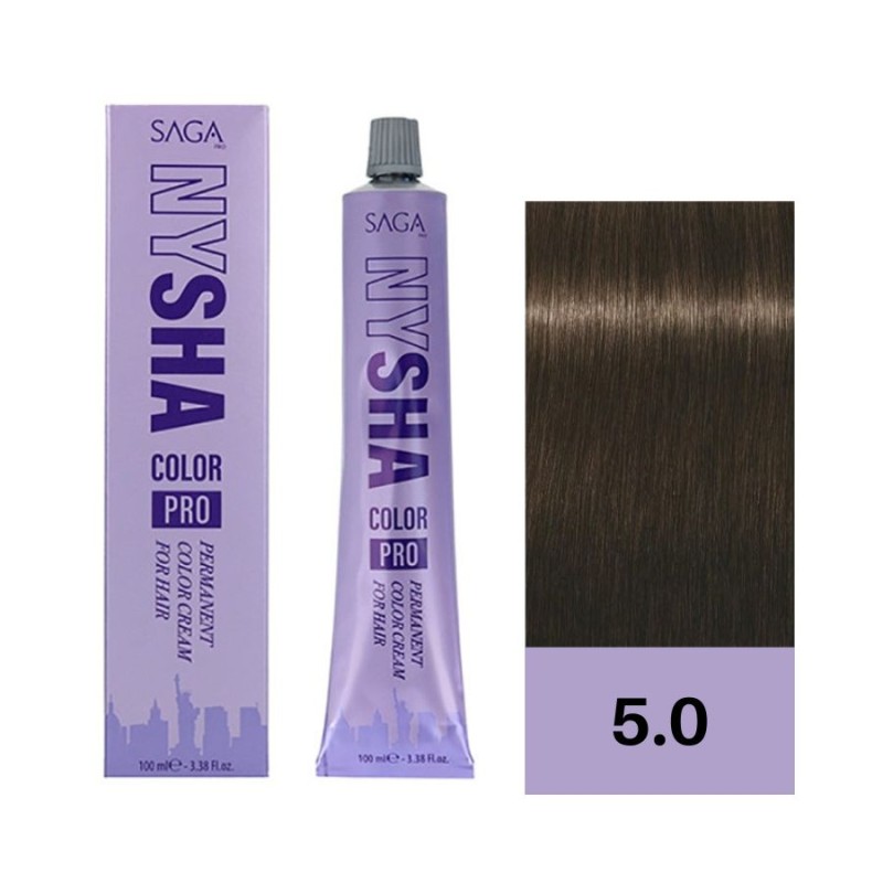 Saga Nysha Color Pro Tinte 5-0 Castaño Claro 100 ml