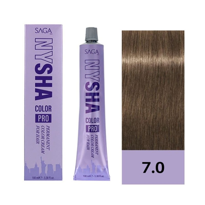 Saga Nysha Color Pro Tinte 7-0 Rubio Medio 100 ml