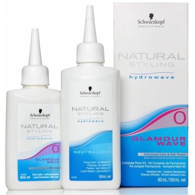 SCHWARZKOPF Natural styling glamour wave. Kit completo de permanente nº 0 cabellos resistentes