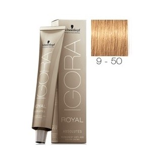 SCHWARZKOPF IGORA ROYAL ABSOLUTES 9-50 RUBIO MUY CLARO DORADO NATURAL + OXIGENADA 30 VOL.