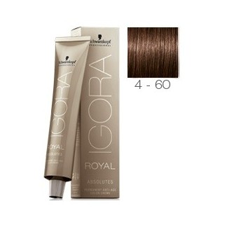 SCHWARZKOPF IGORA ROYAL ABSOLUTES 4-60 CASTAÑO MEDIO CHOCOLATE NATURAL + OXIGENADA 30.VOL