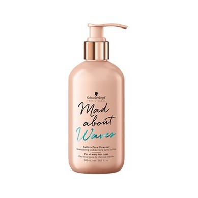 SCHWARZKOPF Mad sbout Waves, Champu sin sulfatos para cabello ondulado 300 ml