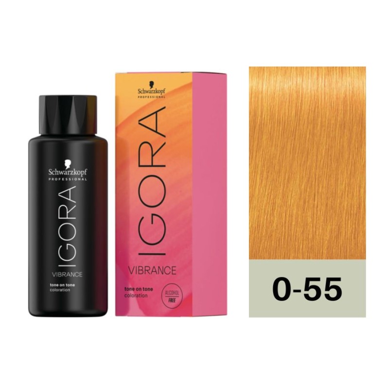 Schwarzkopf Igora Vibrance 0-55 Concentrado Dorado 60 ml Baño de Color (sin Alcohol)