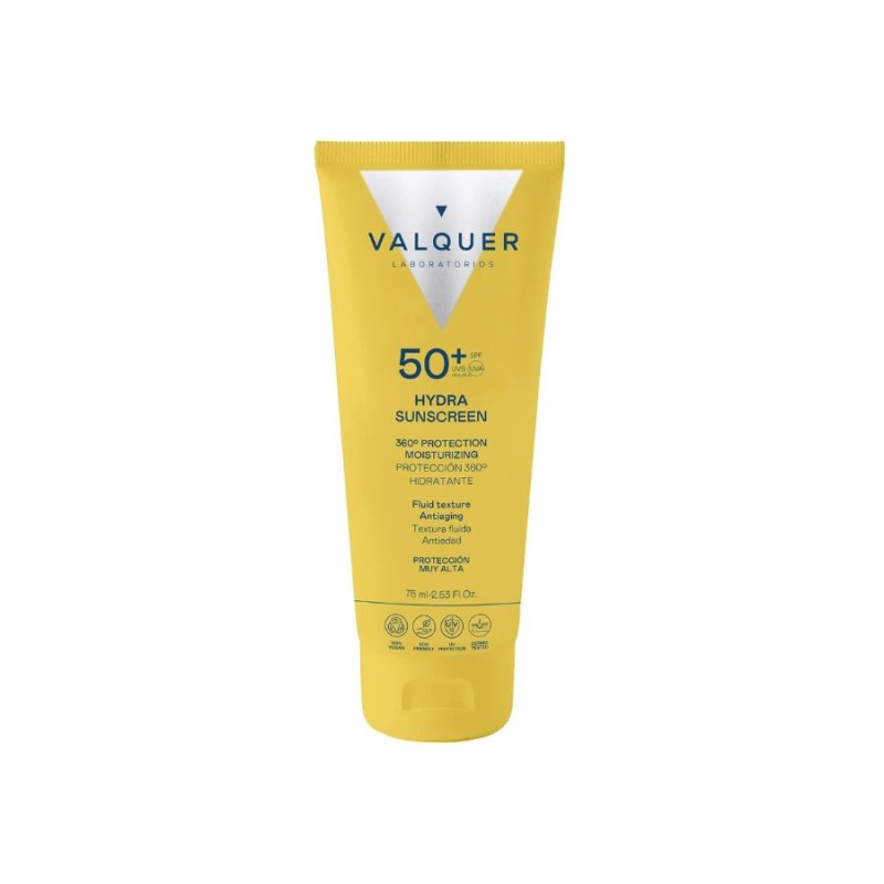 Valquer Crema Facial Hydra Sunscreen SPF 50+ Hidratante y Antiedad 75 ml