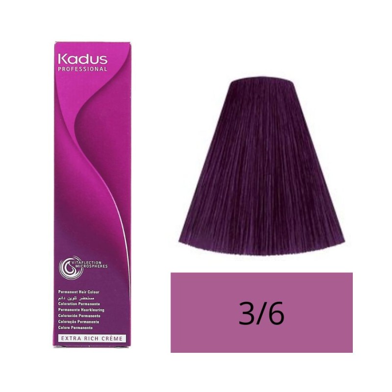 Kadus Tinte 3/6 Castaño Oscuro Violeta 60 ml