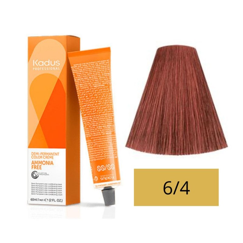 Kadus Tinte Sin Amoniaco 6/4 Rubio Oscuro Cobrizo 60 ml