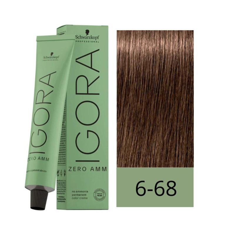 Schwarzkopf Zero Amm Tinte Sin Amoniaco 6-68 Rubio Oscuro Marrón Rojizo 60 ml