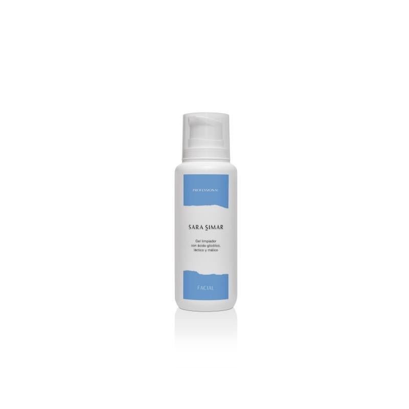 SARA SIMAR Gel limpiador facial con acido glicolico lactico y malico 200 ml