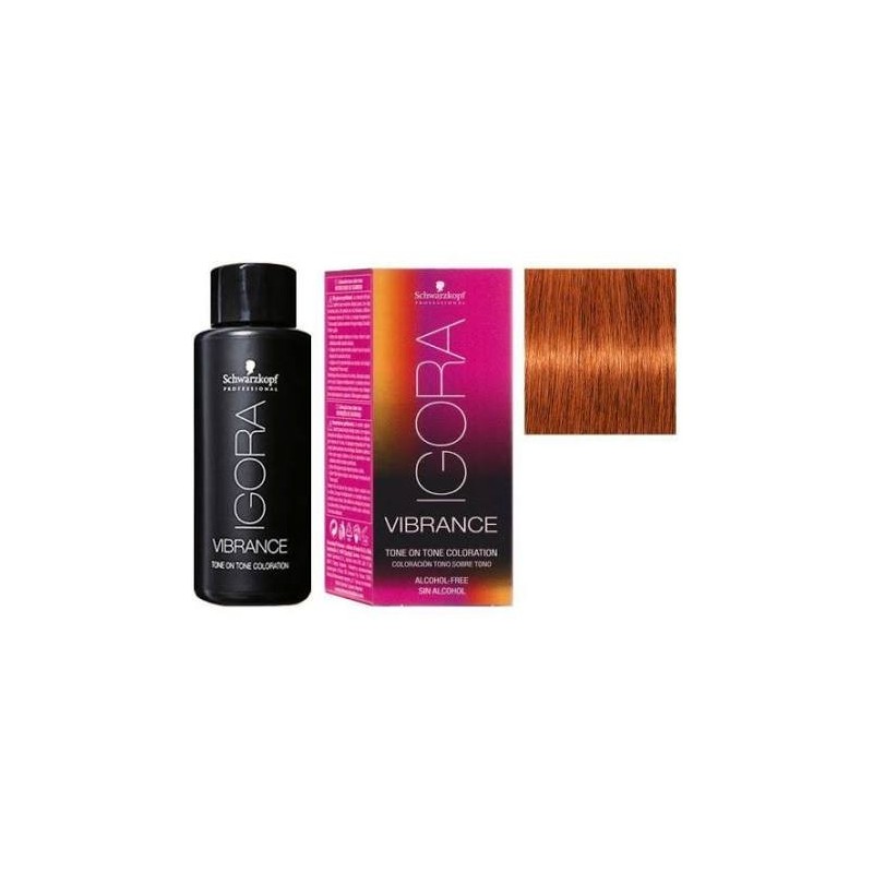 7-77 IGORA VIBRANCE SCHWARZKOPF RUBIO MEDIO COBRIZO INTENSO (sin alcohol) 60 ml