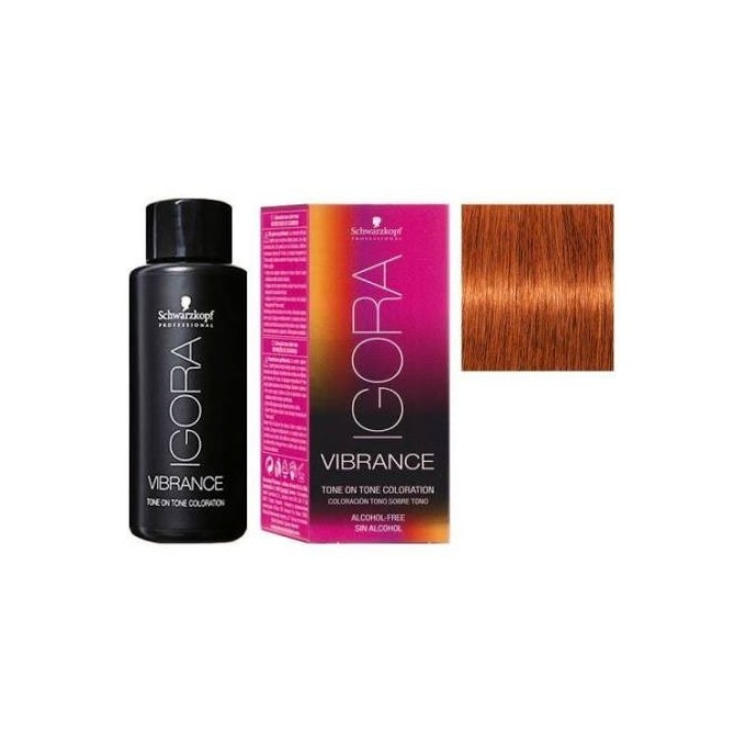 7-77 IGORA VIBRANCE SCHWARZKOPF RUBIO MEDIO COBRIZO INTENSO (sin alcohol) 60 ml