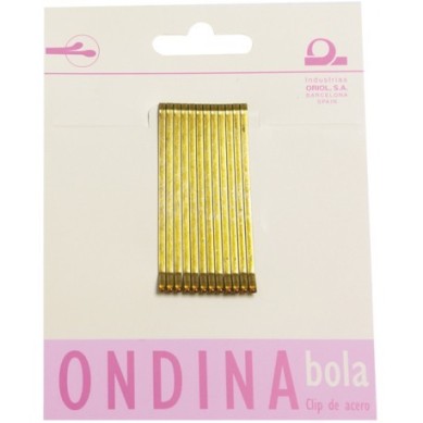 ONDINA Clips de acero color rubio (12 u)