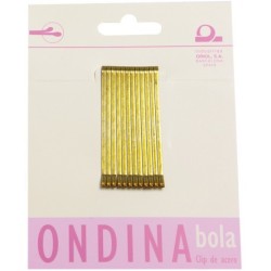 ONDINA Clips de acero color rubio (12 u)