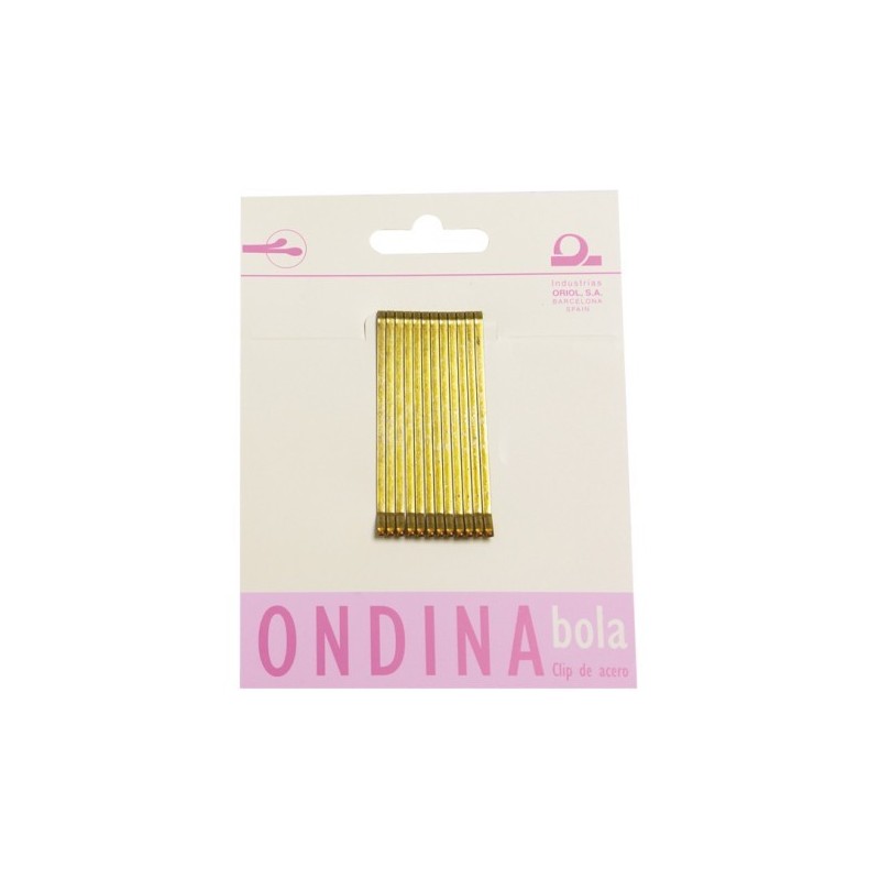 ONDINA Clips de acero color rubio (12 u)