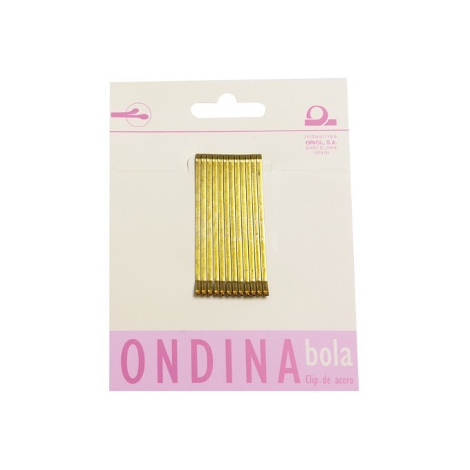 ONDINA Clips de acero color rubio (12 u)