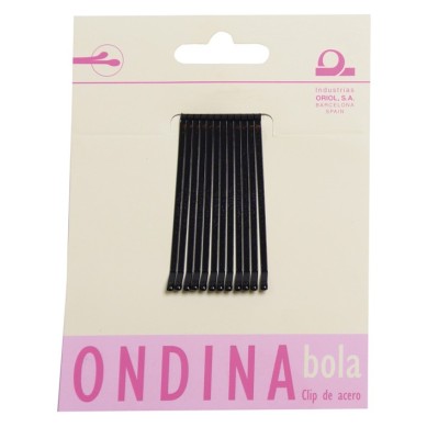 ONDINA Clip de acero color negro (12 u)