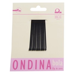 ONDINA Clip de acero color negro (12 u)