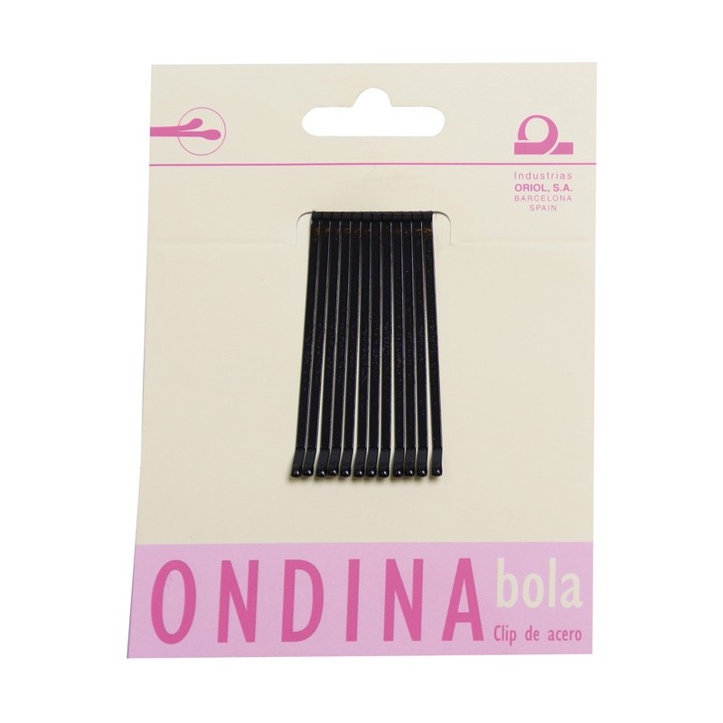 ONDINA Clip de acero color negro (12 u)