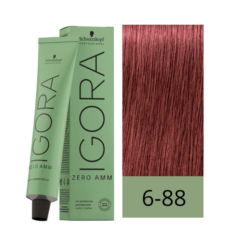 Schwarzkopf Zero Amm Tinte Sin Amoniaco 6-88 Rubio Oscuro Rojo Intenso 60 ml