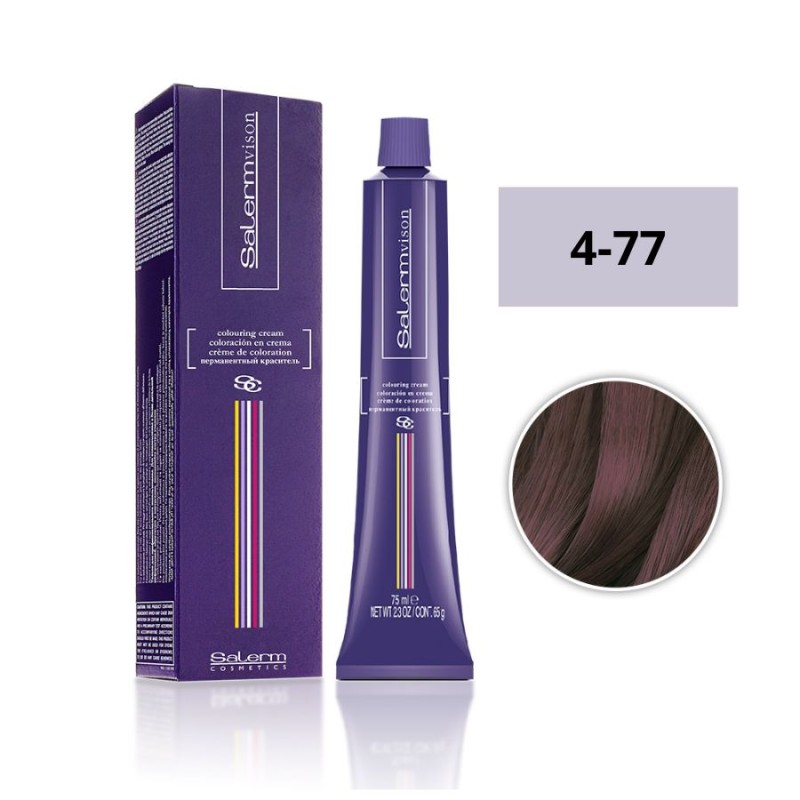Salerm Tinte Salermvison 4-77 Castaño Marrón Intenso 75ml
