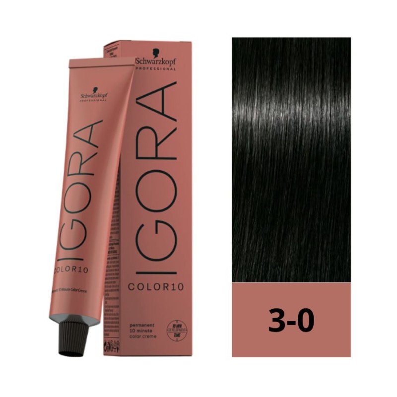Schwarzkopf Igora Color10 3-0 Castaño Oscuro Natural 60 ml