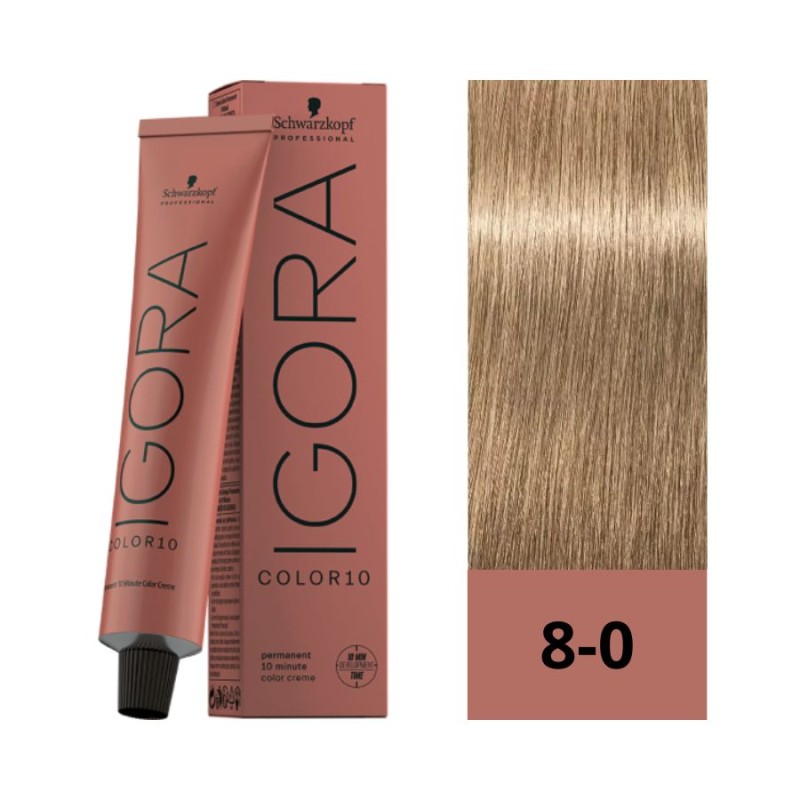 Schwarzkopf Igora Color10 8-0 Rubio Claro Natural 60 ml