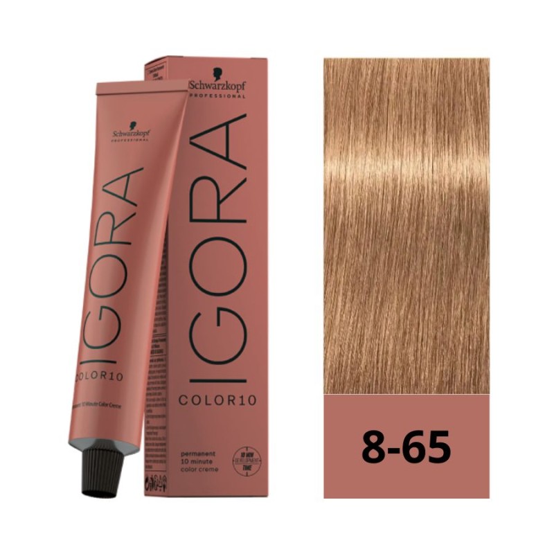 Schwarzkopf Igora Color10 8-65 Rubio Claro Marrón Dorado 60 ml