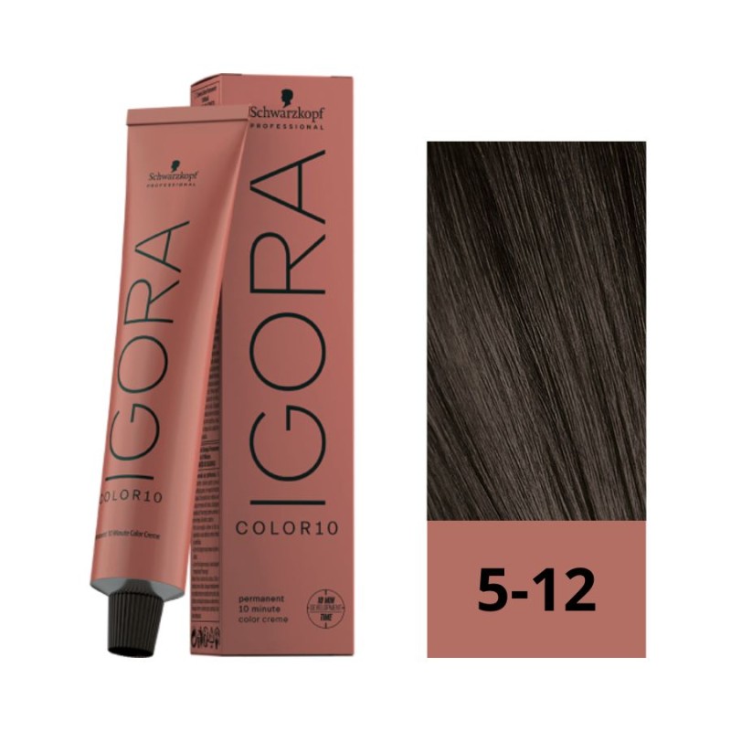 Schwarzkopf Igora Color10 5-12 Castaño Claro Ceniza Humo 60 ml