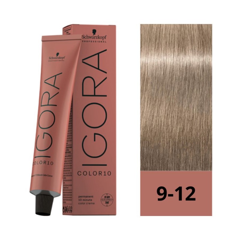 Schwarzkopf Igora Color10 9-12 Rubio Muy Claro Ceniza Humo 60 ml