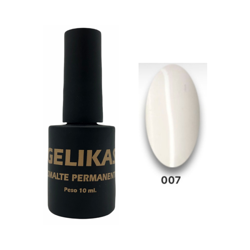 Uñikas Gelikas Esmalte Permanente N 07 Blanco 10 ml