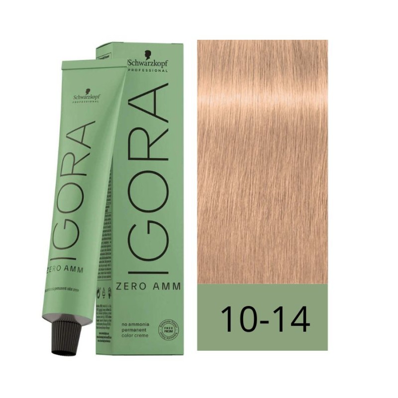 Schwarzkopf Zero Amm Tinte Sin Amoniaco 10-14 Rubio Platino Ceniza Beige 60 ml