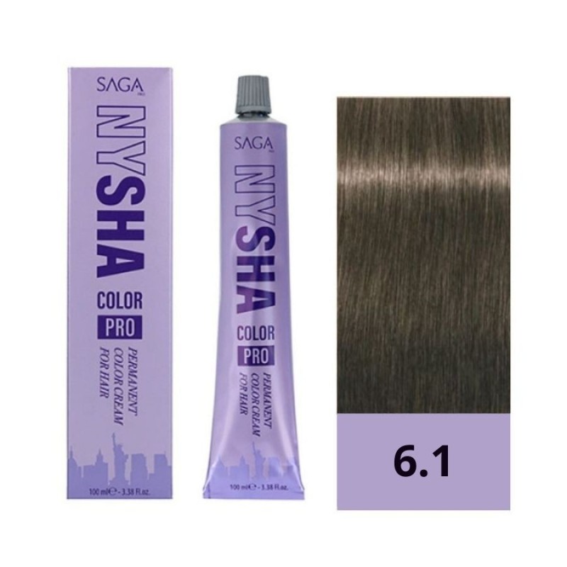 Saga Nysha Tinte Color Pro 6.1 Rubio Oscuro Ceniza 100 ml