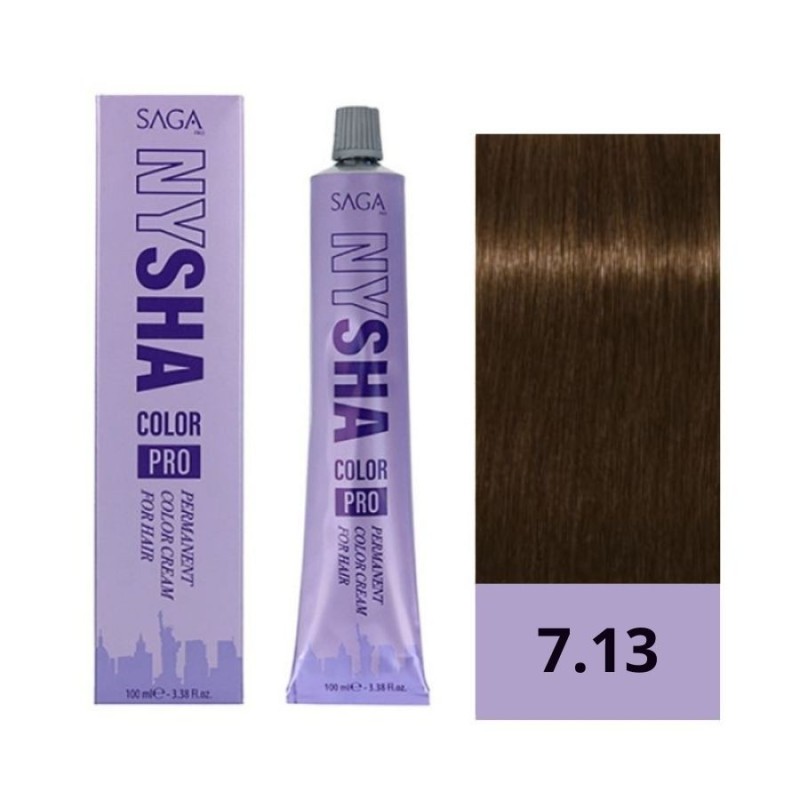 Saga Nysha Tinte Color Pro 7.13 Rubio Beige 100 ml