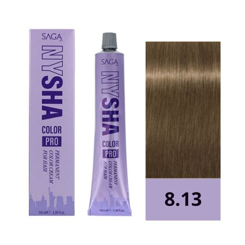 Saga Nysha Tinte Color Pro 8.13 Rubio Claro Beige 100 ml