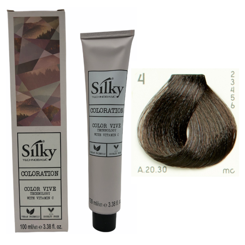 Silky Tinte de Pelo n 4 Castaño 100 ml