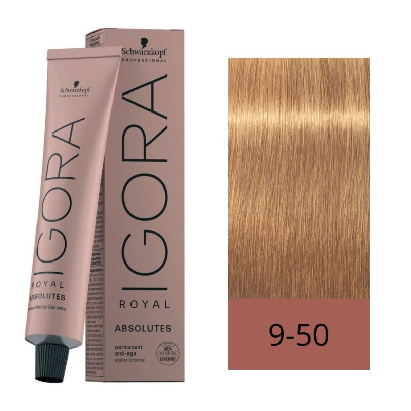Schwarzkopf Igora Royal Absolutes 9-50 Rubio Muy Claro Dorado Natural 60 ml
