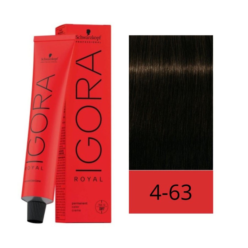 Schwarzkopf Tinte de Pelo Igora Royal 4-63 Castaño Medio Marrón Mate 60 ml