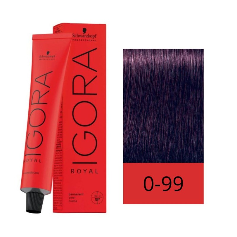 Schwarzkopf Tinte Igora Royal 0-99 Tono de Mezcla Violeta 60 ml