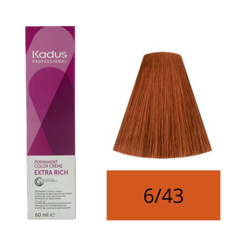 Kadus Tinte 6/43 Rubio Oscuro Dorado Cobrizo 60 ml