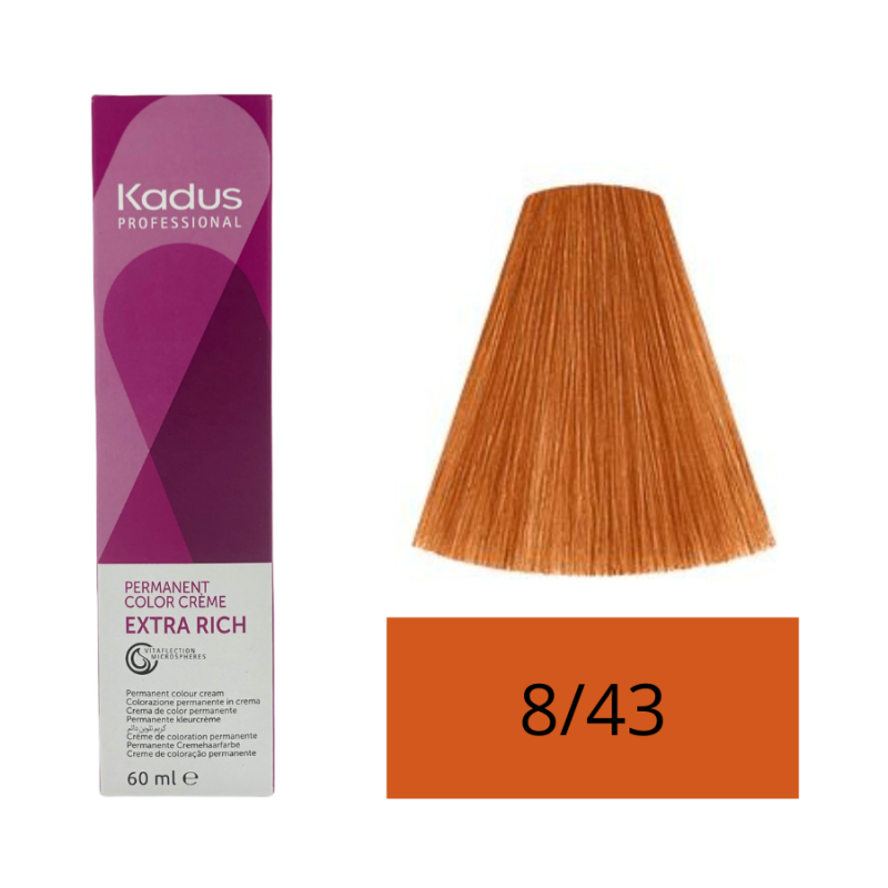 Kadus Tinte 8/43 Rubio Claro Cobrizo Dorado 60 ml