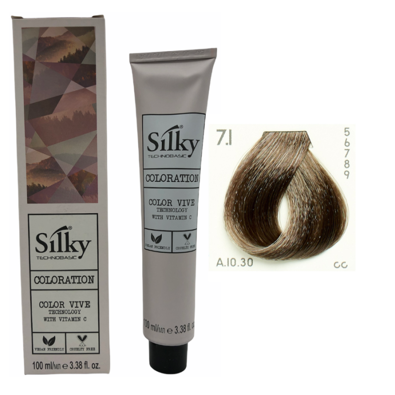 Silky Tinte de Pelo n 7-1 Rubio Medio Ceniza 100 ml