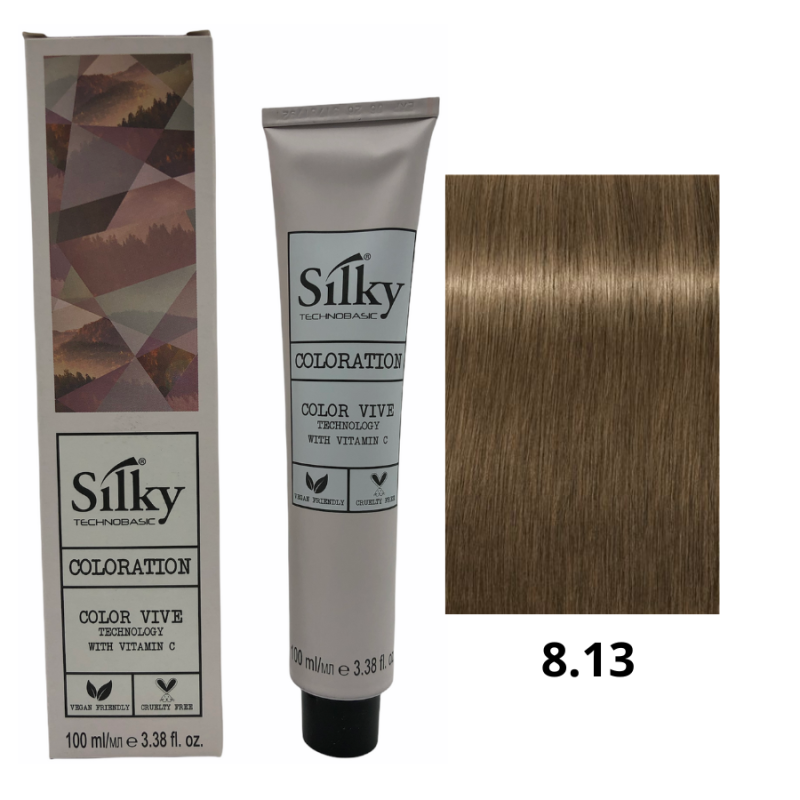 Silky Tinte de Pelo n 8-13 Rubio Claro Beige Ceniza 100 ml